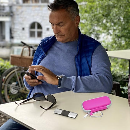 Heart Monitor Case Compatible with AliveCor Kardia Mobile ECG/for KardiaMobile 6L for Apple and Android Device - CASE ONLY (Rose Red)