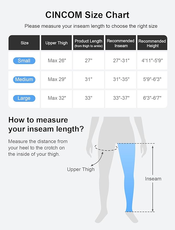 CINCOM Air Compression Recovery System - 6-Zone Professional Dynamic Pressure Leg Massager Boots for Circulation Improvement & Muscle Recovery, Compression Therapy for Athletes, FSA-HSA Eligible