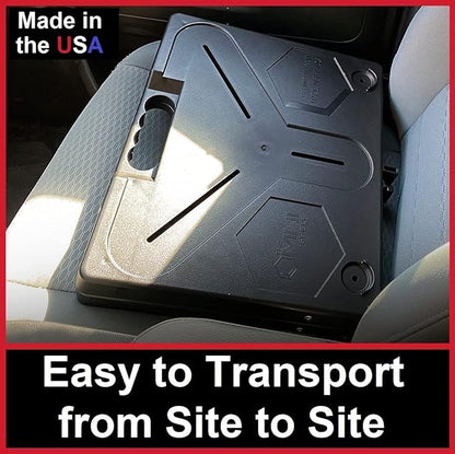 The OmniShelf Portable Workstation, Magnetic Toolbox, Laptop Stand w/ 50 lb Capacity, Hands Free Workstation, Attach to HVAC, Trucks, Walls, Poles etc. (Model # OSO1 - Magnets)