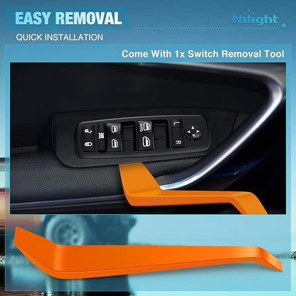 Nilight Power Master Window Switch Compatible with 2008 2009 2010 2011 2012 Jeep Liberty 2008-2012 Dodge Nitro 2009-2010 Dodge Journey Replacement Control Button Windows Switches