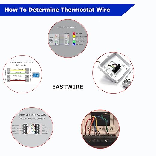 eastwire 18/5 100ft Thermostat Wire - Solid Copper 18 Gauge 5 Conductors Power Circuit Cable for Heating & air Conditioning Equipment, doorbells and Other Indoor/Outdoor Low Voltage Applications Use