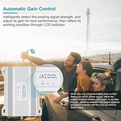 Cell Phone Signal Booster for Car, Truck & SUV – Boost 5G & 4G LTE Band 12/13/17 for Verizon, AT&T & T-Mobile, FCC Certified Mobile Cellular Repeater for Vehicles