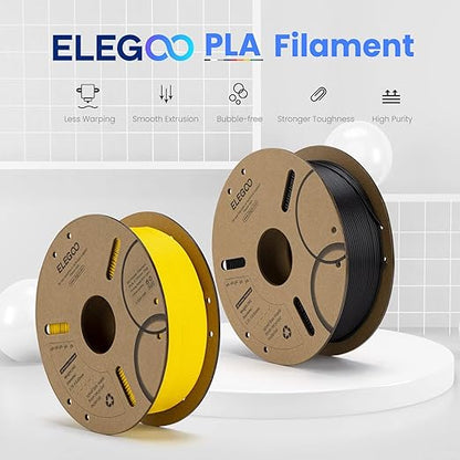 ELEGOO PLA Filament 1.75mm Orange 1KG, 3D Printer Filament Dimensional Accuracy +/- 0.02mm, 1kg Cardboard Spool(2.2lbs) 3D Printing Filament Fits for Most FDM 3D Printers
