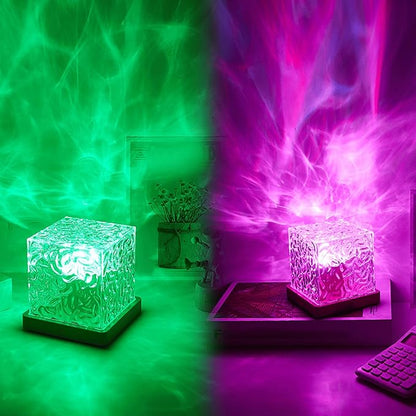 citosisk Aurora Borealis Night Light Projector, Aurora Dreamscape Projector, Magical Northern Lights for Your Room, 3/16 Colors Ambient Dynamic Wave Cube Lamp with Remote (3 Colors Plug-in, Wood)