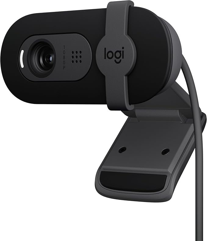 Logitech Brio 101 Full HD 1080p Webcam for Meetings, Streaming, Desktop, Laptop, PC - Built-in Mic, Shutter, Works with Zoom, Microsoft Teams, Nintendo Switch 2’s New GameChat Mode, USB-A,-Black
