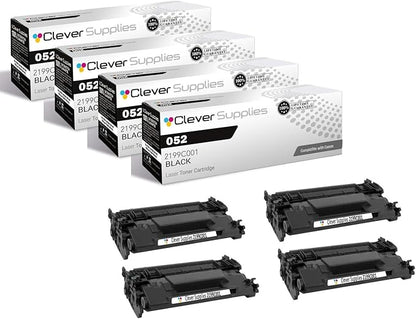 CS Compatible Toner Cartridge Replacement for Canon 052 2199C001 Black ImageClass LBP214dw LBP215dw MF424dw MF426dw MF429dw Toner Cartridge 4 Pack