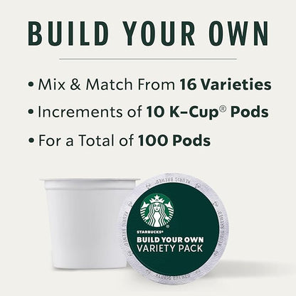 Starbucks Coffee, Keurig K-Cup Pods, Custom Build Your Own Variety Pack, 100 Pods