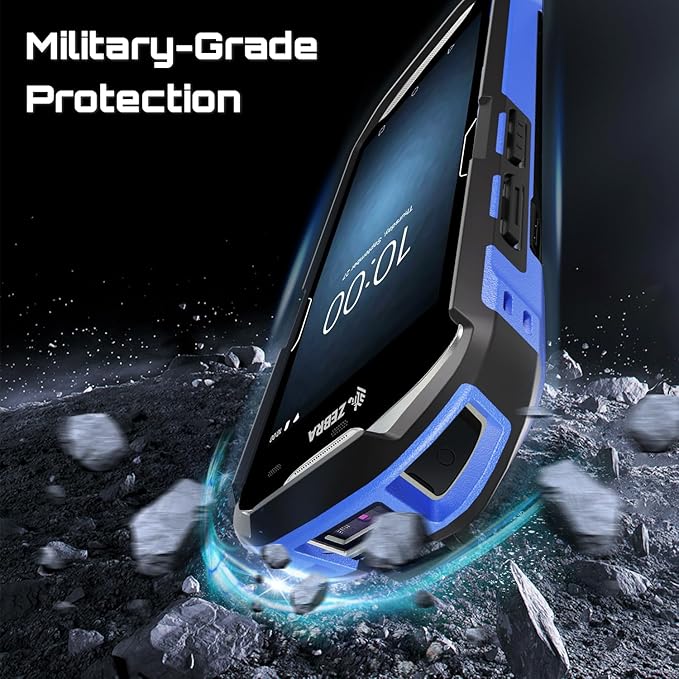 TC51 TC52 TC56 TC57 TC510K Case with Hand Strap - Protective & Ergonomic for Zebra Handheld Barcode Scanners SG-TC5X-EXO1-01 SG-TC5X-EXONHS-01 (Blue)