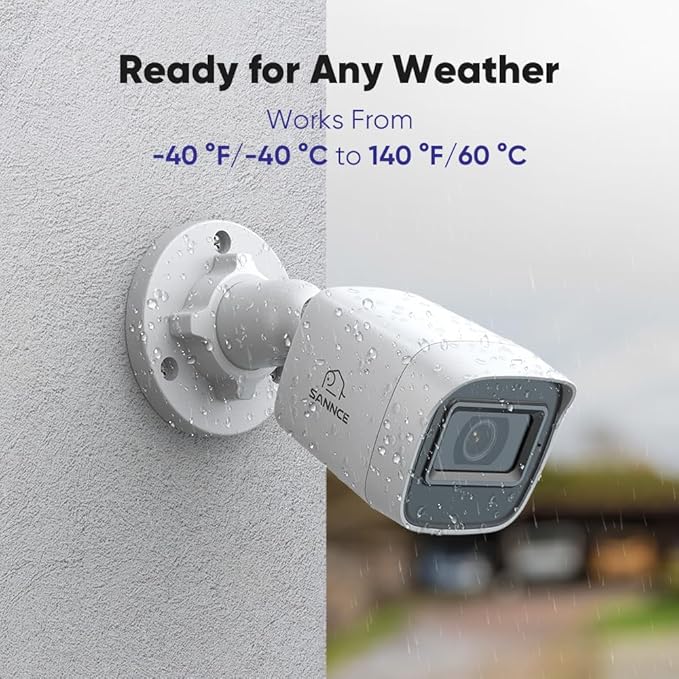 SANNCE 1080P Wired Security Camera System, CCTV 8 Channel 5-in-1 DVR with 1TB Hard Drive and 8Pcs Outdoor Day/Night Surveillance Cameras, Easy Remote Access, Motion Detection, 100ft Night Vision