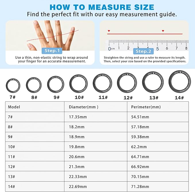 S SECRETTOP Smart Health Ring for Men Women, Fitness Tracker Ring with Sleep Monitoring, Heart Rate, SpO2, IP68 Waterproof, Step Counter Calorie Tracker Health Rings (Black 7)