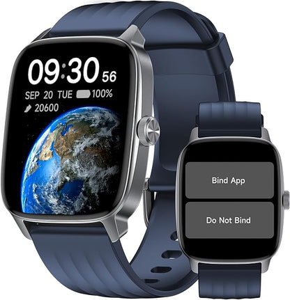 Pedometer Watch No APP/Phone Required, Waterproof Fitness Tracker Watch with Heart Rate Monitor, Large Screen with Pedometer, Sleep Tracking, Calories & Step Counter, Smart Watches for Women Men