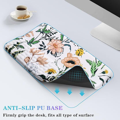 Computer Keyboard Stand with Wrist Rest, Ergonomic Tilted Keyboard Holder - Keyboard Riser with Wrist Pad - Keyboard Tray Support for Office Home - Wild Grass