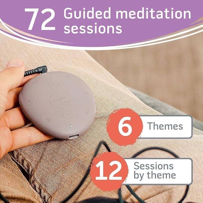 Morphée Zen | Guided Meditation Sound Device for Instant Relaxation | Enhance Well-being, Reduce Stress and find Deep Relaxation | Portable Meditation Sound Machine | 72 Sessions in 4 languages