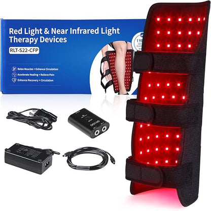 2022 New Red & Infrared Light Therapy for Leg 660nm & 850nm Near Infrared Light Wrap for Body Arm Calf Pain Relief & Muscle Recovery Home Use Deep Penetrate Therapy Device