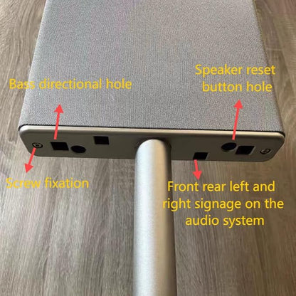 ZGOUO Speaker foor Stand Compatible with Sony BRAVIA Theater Quad Surround Sound System (HT-A9M2), Aluminum, Built-in Power Cord
