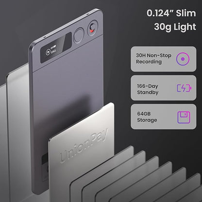 AI Voice Recorder, Note Pro Voice Recorder Transcribe & Summarize, AI Noise Cancellation Technology, Supports 152 Languages, 64GB Memory APP Control Audio Recorder for Lectures, Meetings, Calls