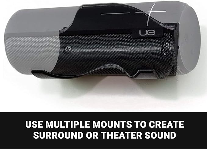 Spartan Mounts Compatible with Ultimate Ears Boom 2 Bluetooth Speakers | Low Profile Wall Mount Anywhere Design for Home, Office, Studio, Garage, Dorm, Patio, Auto, Boat, Golf Cart | Made in USA