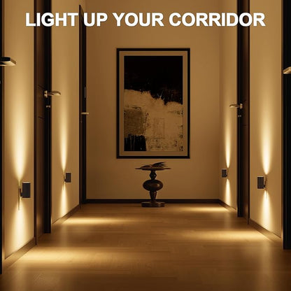NIORSUN Night Lights Plug into Wall, Dimmable with 3 Color Modes & Auto On/Off Sensor, Ultra-Slim Nightlight for Hallway, Bathroom, Bedroom, Nursery, Kitchen (10 Pack, Black)