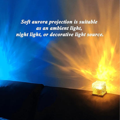 citosisk Aurora Borealis Night Light Projector, Aurora Dreamscape Projector, Magical Northern Lights for Your Room, 3/16 Colors Ambient Dynamic Wave Cube Lamp with Remote (3 Colors Plug-in, Wood)