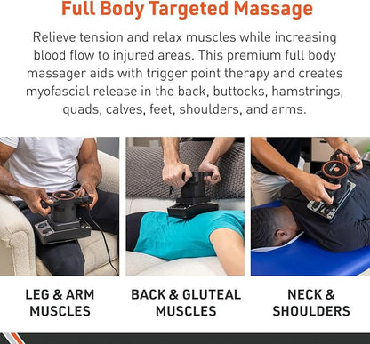 Body Sport Therapeutic Dual Speed Professional Vibrating Massager for Pain & Aching Muscle Relief – High-Powered, Effective, Chiropractic Myofascial Release Tool
