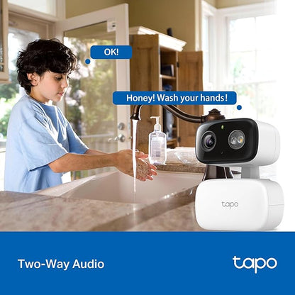 Tapo 1080p Pan/Tilt Indoor/Outdoor Security Camera – Free Person/Baby Cry Detect & Motion Track, 360° View, Color Night Vision, SD/Cloud Storage, Works w/Alexa & Google Home HybridCam 360