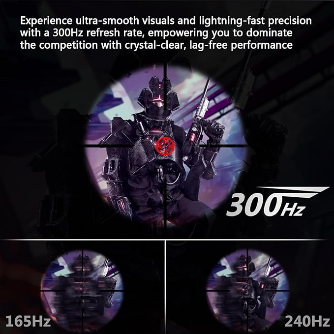 Z-Edge 24.5 inch 300Hz 280Hz 240Hz Gaming Monitor, UG25S FHD 1080p, Ultra Fast MPRT 1ms, IPS Monitor Gaming, PC Computer Monitor, 16.7M Colors, DP x2, HDMI x2
