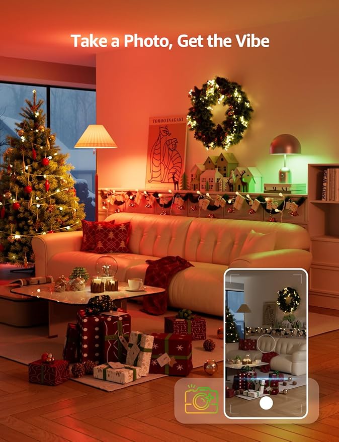 Lepro BR2 AI LED Smart Bulbs - AI Generated Lighting, LightGPM 4 with LLM, LightBeats Music Sync, Voice Control Via App, RGBWW Colors, Compatible with Alexa & Google Assistant, BR30 E26 8W, 4 Packs