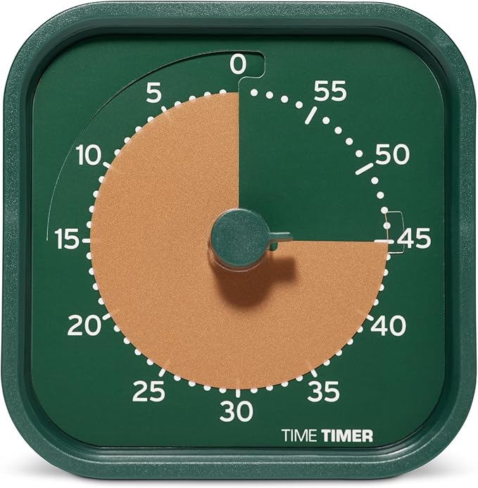 Time Timer MOD Home - Metallic Series - Individual Sized 60 Minute Visual Countdown Timer for ADHD, Adults, Students, and Pomodoro with Silent Operation (Metallic Forest)