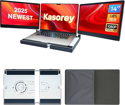 2025 New Upgraded Laptop Screen Extender Portable Monitor,1080P FHD IPS Screen,Monitor Extender for Laptop,Fit for 13-17" Laptops, Plug & Play Compatiable with Wins/Mac/Android/Switch (Detachable 14")