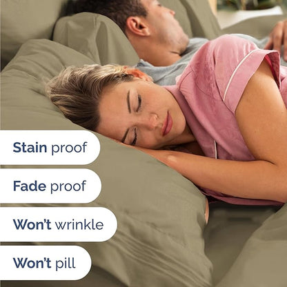 Twin Size 3 Piece Sheet Set - Comfy Breathable & Cooling Bed Sheets Set - Hotel Luxury Bedding for Women, Men, Kids, Teens, Boys & Girls - Deep Pockets, Ultra-Soft and Wrinkle Free - Oeko-Tex - Khaki