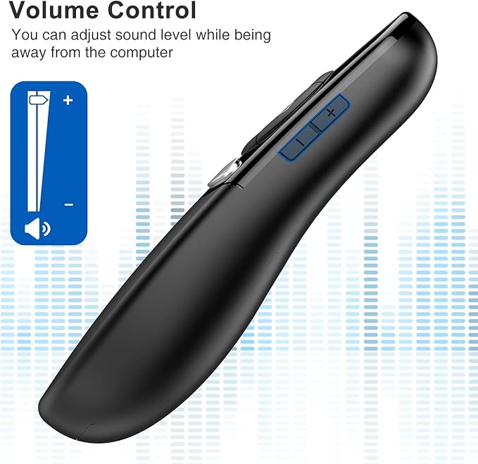 Physical and Digital Pointer Presentation Clicker for Powerpoint Presentations,2 in 1 USB A and USB C Wireless Presenter Remote with Highlighting Magnifier for LED LCD Screen