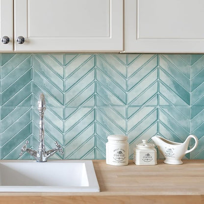 SMART TILES Peel and Stick Backsplash - 5 Sheets of 11.43" x 9" - 3D Adhesive Peel and Stick Tile Backsplash for Kitchen, Bathroom, Wall Tile
