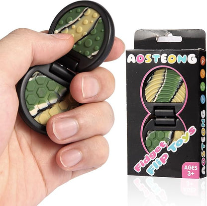 Fidget Toys Adults, Sensory Toys for Kids with Autism, Anxiety Relief Items for ADHD Stress Relief, Fun Fidgets for Teens Textured & Flip Slider - Treasure Box Toys for Classroom (1pc-Camo)