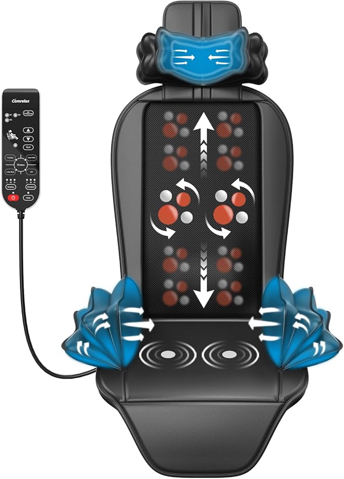 Shiatsu Massage Cushion with Heat,Kneading Massager with Vibration,Seat Massager for Office