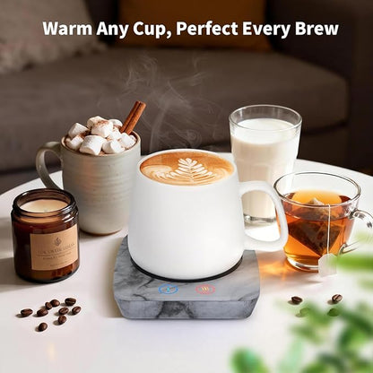 VOBAGA Mug Warmer, Coffee Cup Warmer for Desk Auto Shut Off After 4 Hours, Candle Warmer with Three-Temp Settings, Coffee Mug Warmer for Cocoa Tea Ideal Coffee Gift Birthday