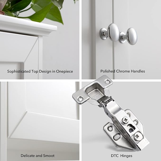 White Bathroom Wall Cabinet Over The Toilet Storage Cabinet, 24x30 Inch Wood Medicine Cabinets Wall Mounted Bathroom Cabinet with Doors for Laundry Room, Bedroom Kitchen