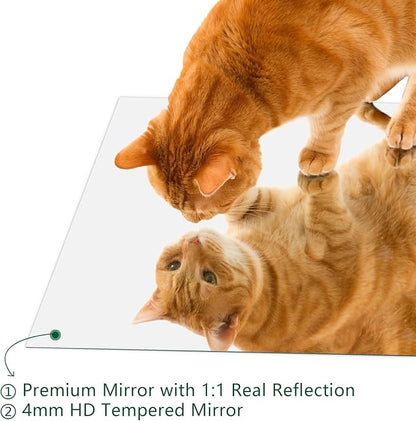 Mirrorons Frameless Wall Mirror 18" x 24", Modern Rectangle Bathroom Mirrors for Wall with Polished Edge, Horizontally or Vertically. Upgraded Shatterproof Mirror, Entryways, Bathroom, Gym.