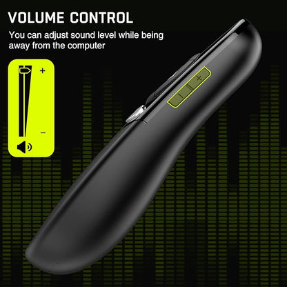 2 in 1 USB Type C Presentation Clicker Air Mouse with Red Light Pointer, Wireless Presenter for PowerPoint Presentation PPT Clicker, 2.4GHz Presenter Remote Slide Advancer for MacBook/Computer/Laptop