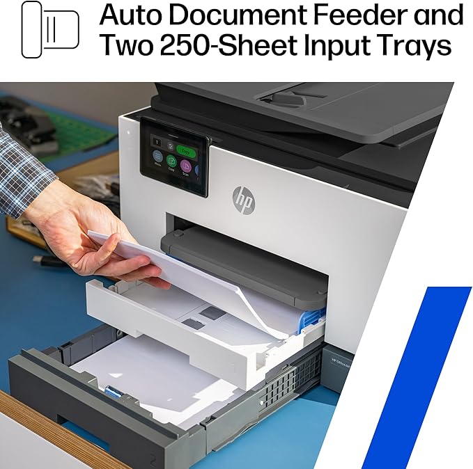 HP OfficeJet Pro 9135e Wireless All-in-One Color Inkjet Printer, Print, scan, copy, fax, ADF, Duplex printing best-for-office, 3 month Instant Ink trial included, AI-enabled (404M0A)