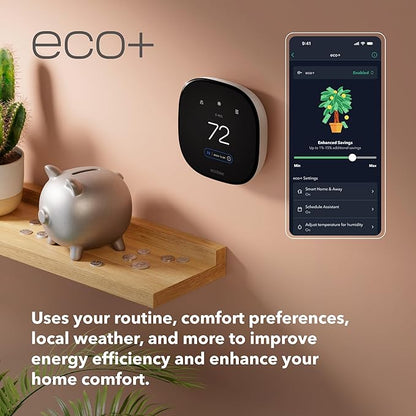 ecobee Smart Thermostat Enhanced - Programmable Wifi Thermostat - Works with Siri, Alexa, Google Assistant - Energy Star Certified - Smart Home