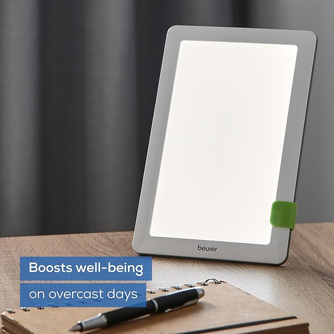 Beurer TL30 Portable Daylight Lamp- UV-Free 10,000 Lux LED Bright White Light Therapy for Home, Travel, & Office Lighting