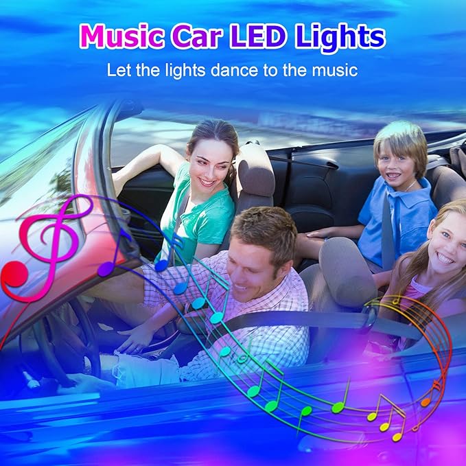 Dreamcolor Acrylic Interior Car Lights, WEBUPAR Car Accessories 18 in 1 Car LED Strip Lights with APP Control and 213 Modes, 175 inches 593 LEDs Fiber Optic Lights, RGB Neon Car Lighting
