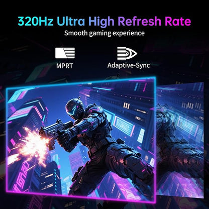 KTC 27 Inch 4K MiniLED Gaming Monitor, UHD 3840x2160 Dual Mode (4K 160Hz/FHD 320Hz), HDR 1400, Fast IPS, Type-C 65W, KVM, VESA, Tilt & Swivel & Height Adjustable, White, M27P6