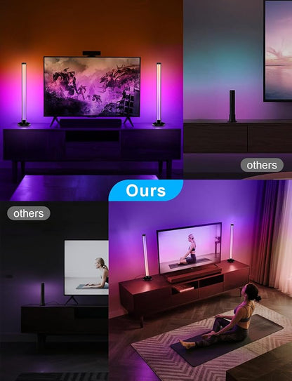 Smart LED Light Bars, RGB+IC Light Bar for Room, 16 Million Colors & 213 Preset Modes, Music Sync Gaming Lights, App Control & Remote Control Ambient Lighting for TV Backlight, Game Room Lights Decor