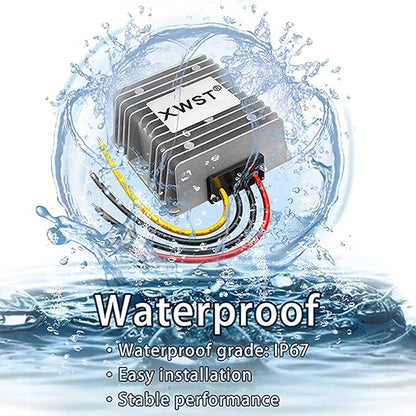 DC DC 12V to 19V 10A Step-up Module,Boost Converter 9V-13V to 19V Voltage Regulator,Waterproof Power Adapt 190W 19V Volt Transformer Module(12V to 19V 10A)