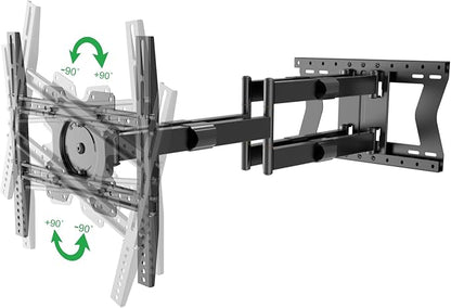 Physix 4100 Long Arm TV Wall Mount for 32-85 inch Screens Extra Long Extension Up to 40 Inch Heavy-Duty TV Mount Holds up to 120 lbs Full-Motion, Swivels Up to 180° Max. VESA 600x400