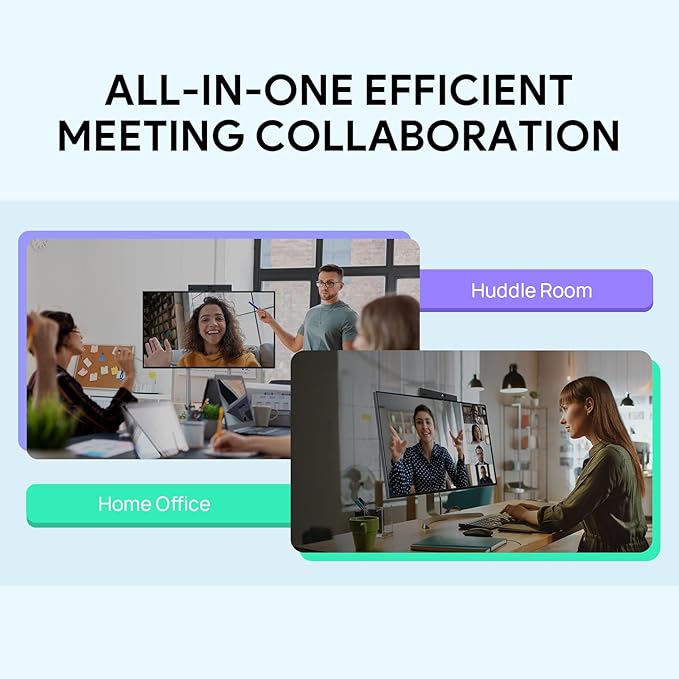 Yealink MeetingBar A10 Conference Room Webcam 4K 120° Wide Angle Camera with Android OS, Video Conferencing System with Microphone and Speaker, AI Speaker Tracking, Auto Framing, Teams Zoom Certified