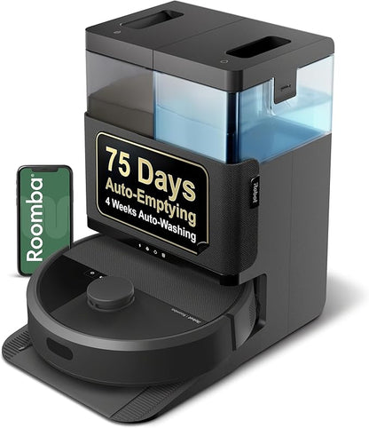 iRobot Roomba Plus 405 (G185) Combo Robot Vacuum & Mop with AutoWash Dock - Spinning Mop Pads, Self-Empties, Pad Washing & Drying, Self-Cleaning, Pad-Lift, LiDAR Navigation