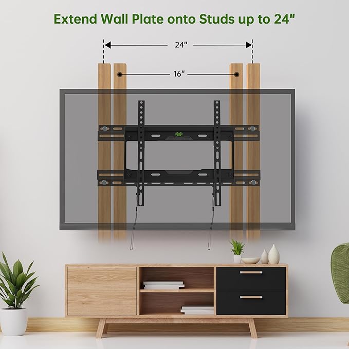 USX MOUNT TV Mount Extension Bracket for Televison Wall Plate, Fitting 16-24 inch Wood Stud and Easy for TV Centering, Max Loading Capacity 154LBS, XAS702