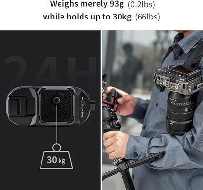 PGYTECH Beetle Camera Clip with Plate Quick Release System for Sony, Nikon, Fuji, DSLR Action Camera Backpack Cameras Strap Mount (for Camera)